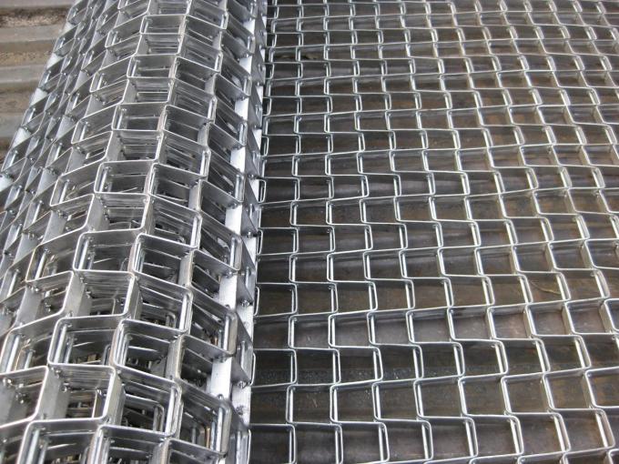 Nastro trasportatore piano della rete metallica con l'acciaio di Staininless utilizzato in macchinario pesante