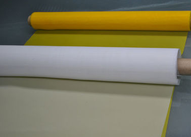 Maglia di giallo/bianca poliestere dello schermo di stampa un allungamento basso 100T - 40 di 60 micron