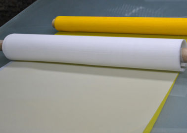 Maglia di giallo/bianca poliestere dello schermo di stampa un allungamento basso 100T - 40 di 60 micron