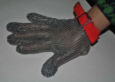 Guanti resistenti tagliati maglia metallica di Saefty, acciaio inossidabile dei guanti del macellaio