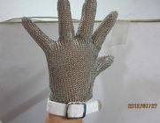 S  Size White Chainmail Cutting Glove , Metal Mesh Safety Gloves Cut Resistant